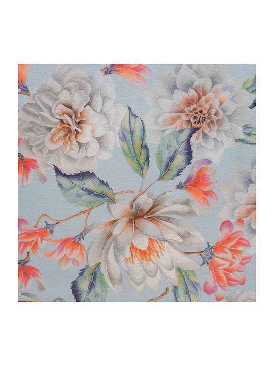 Decocraft Τραπεζομάντηλο Elise Flower Blue 140x140εκ.