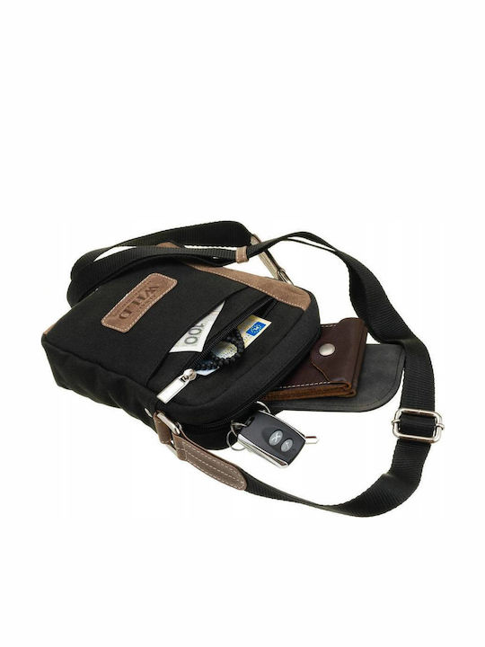 Piele Geantă pentru bărbați De umăr / tip crossbody Neagră