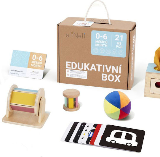 Eli Neli Baby Toy Set Educational Games Montessori made of Wood with Sounds for 6++ Months