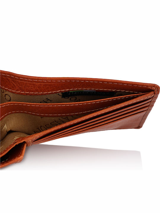 Leather Men's Wallet Classic Tabac Brown