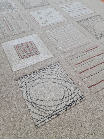 Bekas Carpets Amiami 20750-341 Synthetisch,Polyester/Cotton/Leather Hellblau