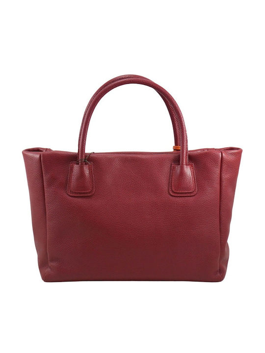 Leder Damentasche Schultertasche Rot