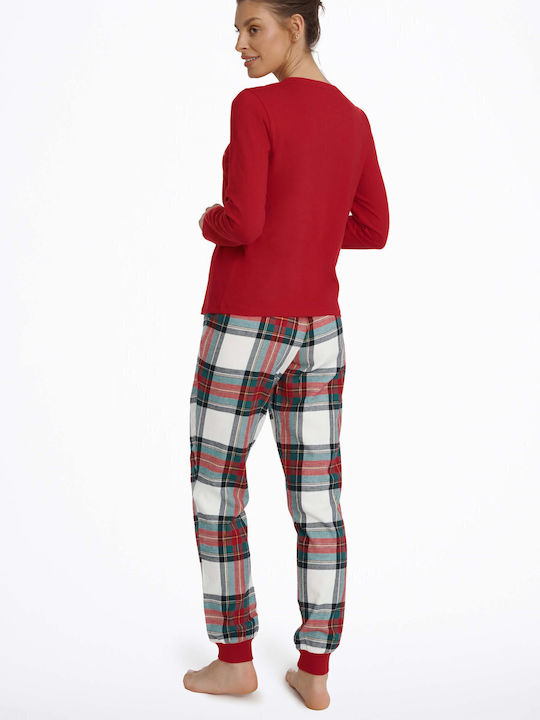 ESOTIQ Winter Women's Pyjama Set RED.