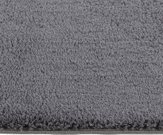 vidaXL Rutschfester Rechteckiger Zottelig Teppich Anthrazit 160x230cm