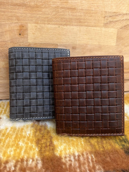 Leather Men's Wallet Cards with RFID Brown