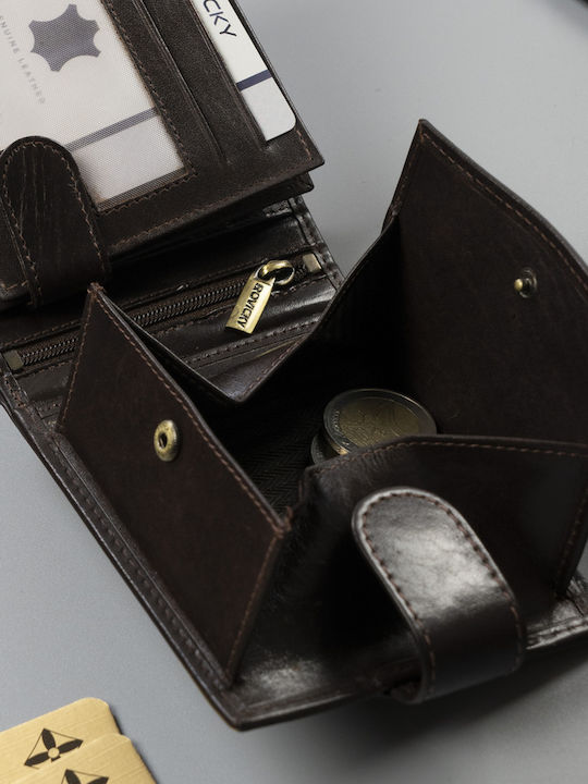 Leather Men's Wallet with RFID Brown