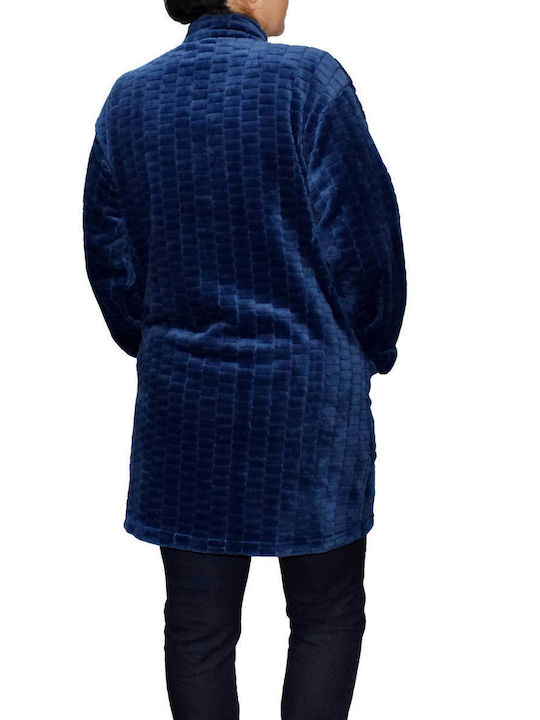 Passion De iarnă Pentru Femei Fleece Halat Blue