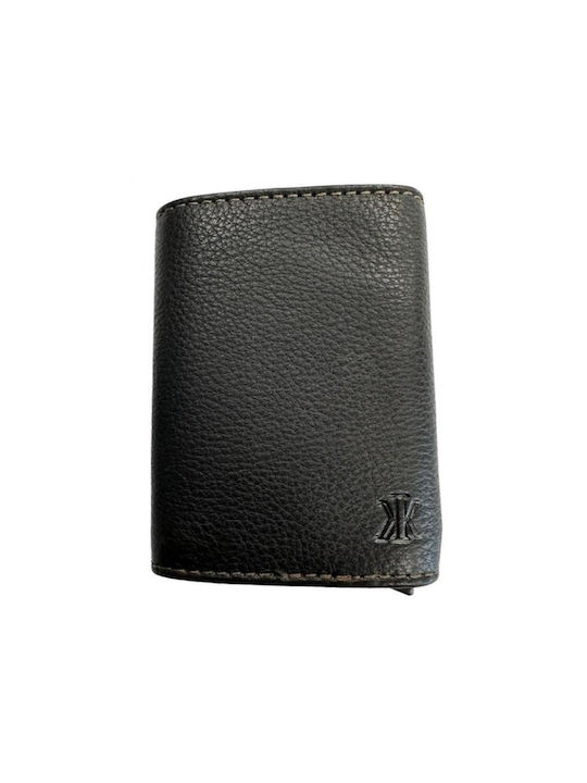 Kappa Men's Leather Card Wallet with RFID Black