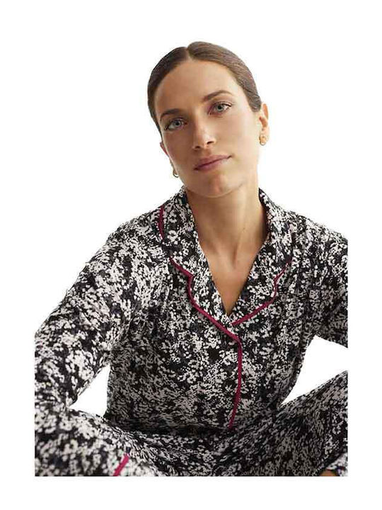 Promise Winter Damen Pyjama-Set Schwarz