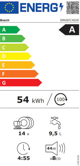 Bosch Напълно вградена съдомиялна машина с Wi-Fi за 14 комплекта Ш59.8xВ81.5см.
