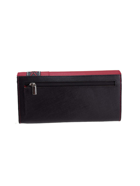 Ginis Large Leather Women's Wallet Red