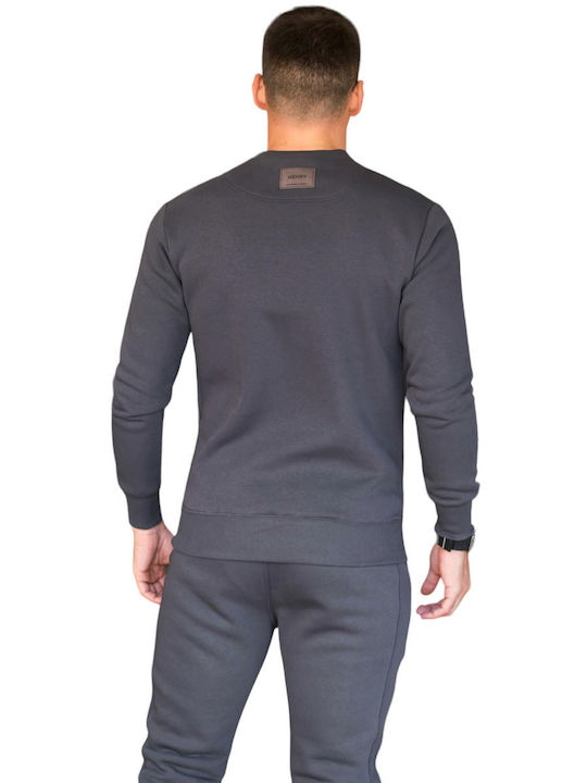 Henry Clothing Ανδρικό Φούτερ Anthracite.