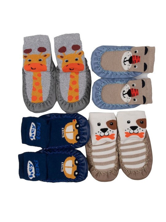 Miniworld Long Kids' Slipper Socks Gray