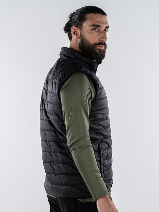 Безръкавно Зимно Puffer Черно Мъжко Яке