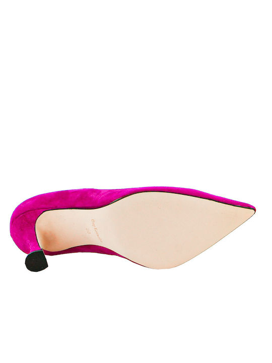 Leder Pumps mit Stiletto Fuchsie