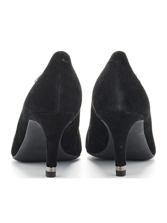 Anatomic Suede Black Medium Heels