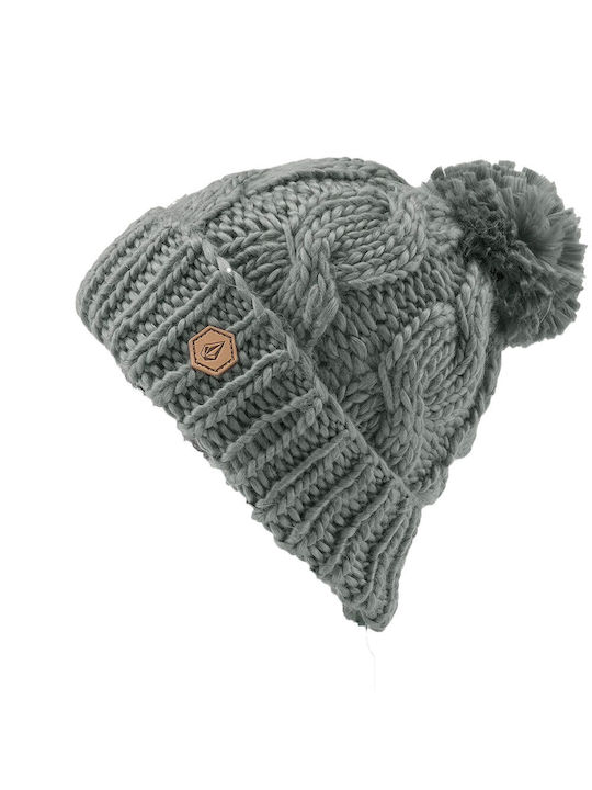 Volcom Beanie Unisex Beanie Knitted in Gray color