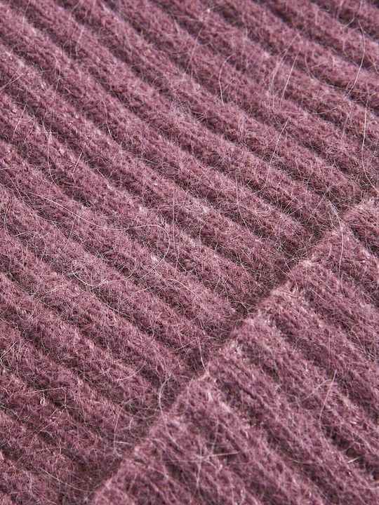 Beanie Γυναικείος Σκούφος Πλεκτός σε Λιλά χρώμα 12-356