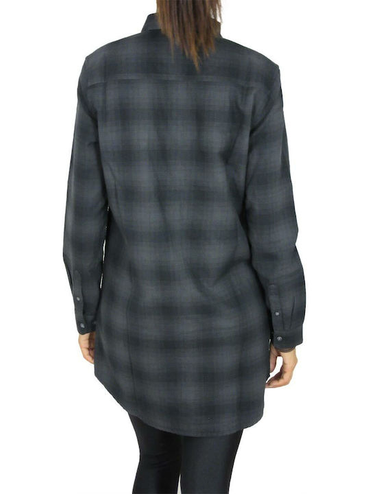 Abbey Women's Checked Long Sleeve Shirt Black