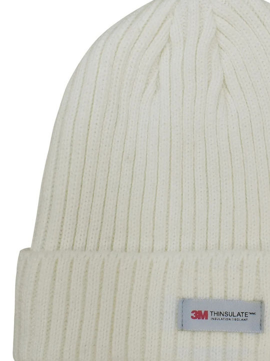 Beanie Unisex Σκούφος Πλεκτός σε Μπεζ χρώμα