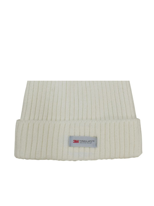 Beanie Unisex Σκούφος Πλεκτός σε Μπεζ χρώμα