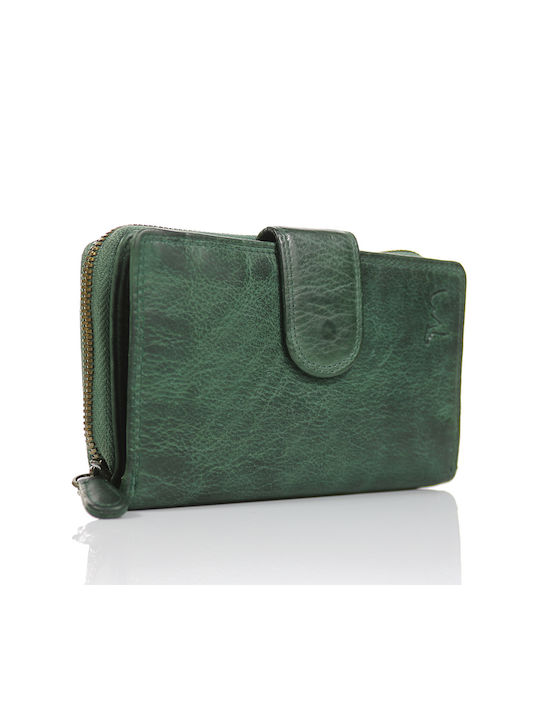 Trip Camel Wallet Genuine Vintage Soft Leather Wallet (510 Green)