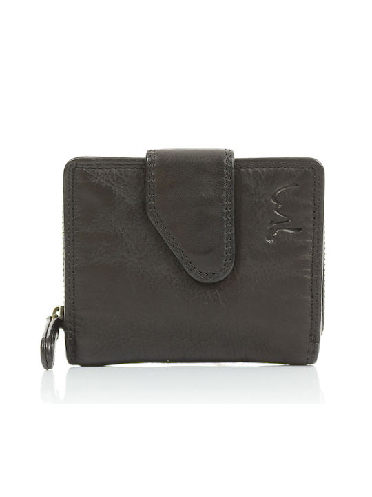 Trip Camel Wallet Made of Genuine Vintage Soft Leather (513 Black)