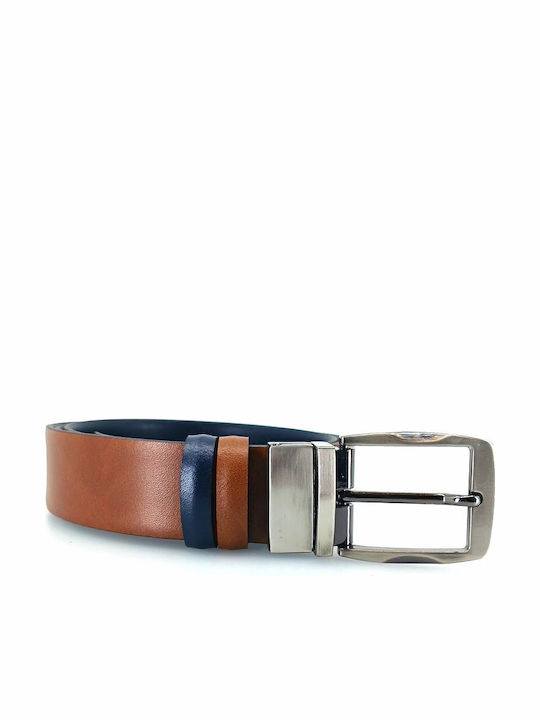 Men's Belt Leather Double Sided Blue