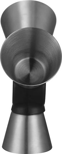 Novatex Διπλή Μεζούρα Ποτών με Χωρητικότητα 15/28ml Inox