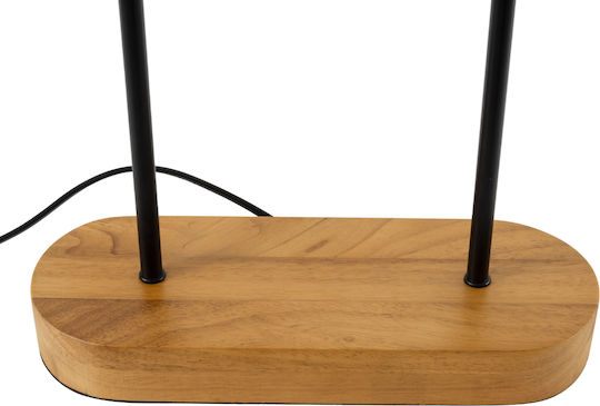 GloboStar Azul Wood Table Lamp for Socket E27 with Beige Shade and Base