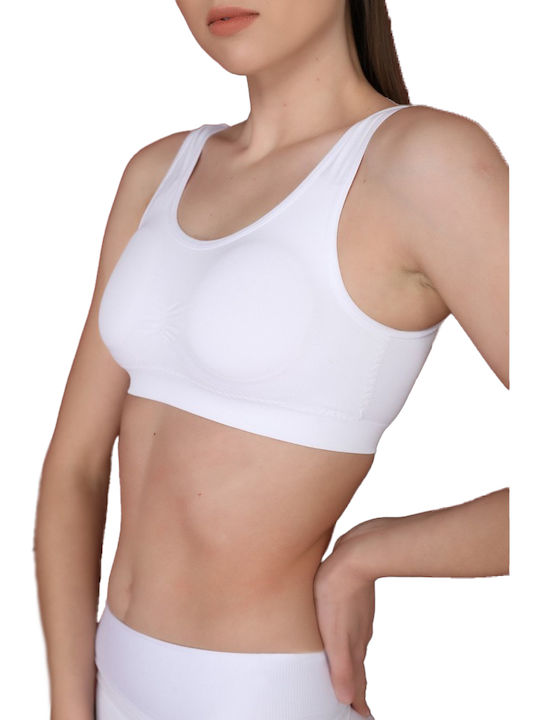 Elite Life Women's Sports Bra without Padding white