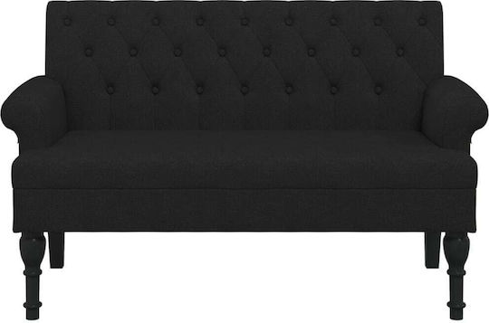 Canapea Cu Două Locuri Neagră 120x62x75.5cm
