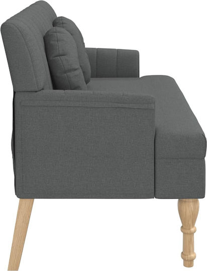 Canapea Cu Două Locuri Gri Închis Cu Perne Decorative 113x64.5x75.5cm