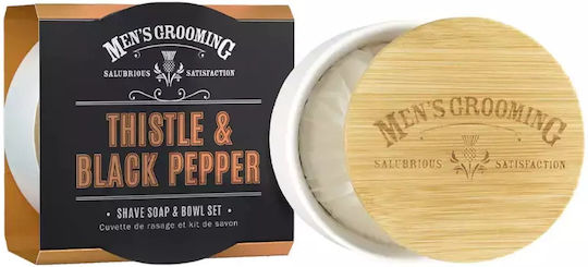 The Scottish Fine Soaps mit Σέτ Σαπούνι 100gr & Μπόλ Ξυρίσματος Mens Grooming Thistle & Black Pepper 100gr