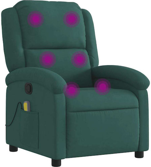 Relaxsessel Friseurwaschbecken mit Fußhocker Samt Dark Green 71x86.5x99.5cm