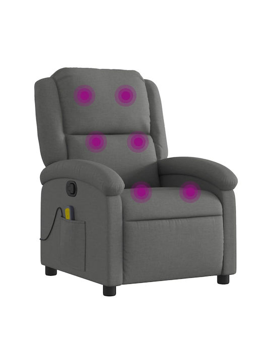 Relax Armchair Massage with Footstool Dark Grey