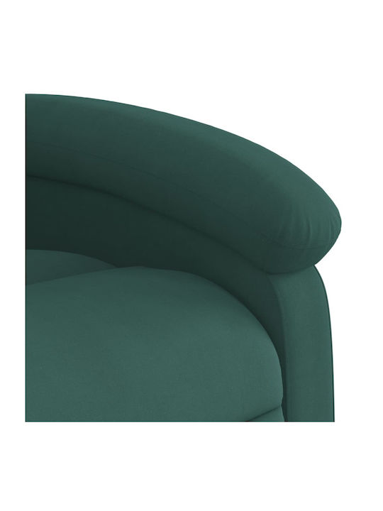 Фотьойл Relax Масаж С поставка за крака Кадифен Dark Green 71x86.5x99.5см
