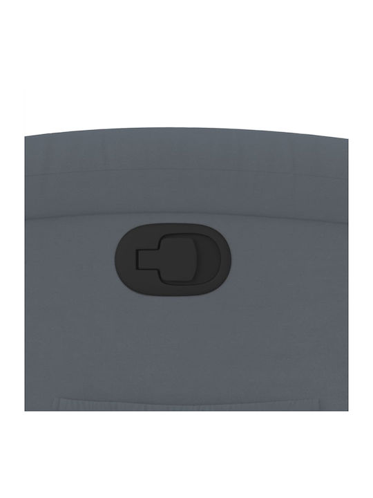 Relaxsessel mit Fußhocker Samt Dark Grey 71x86.5x99.5cm