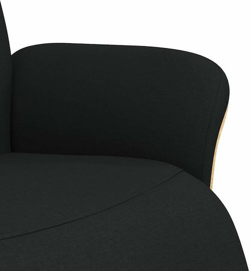 Armchair with Footstool Black 79x87x104.5cm