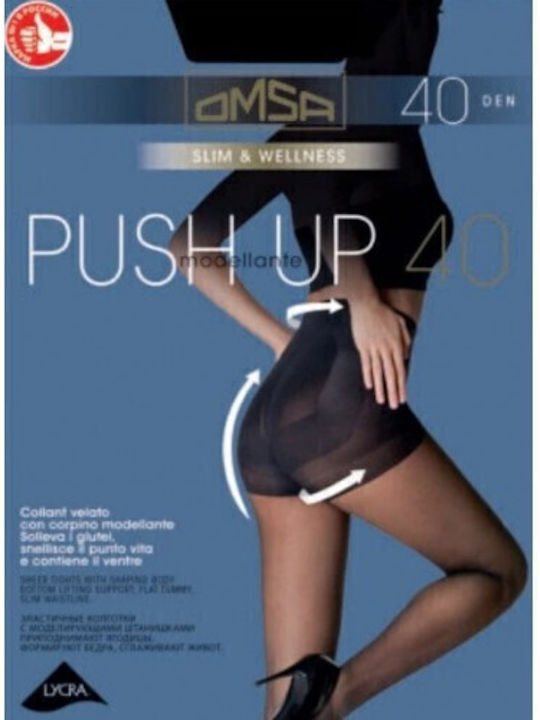 Women's Pantyhose 40 Den Tightening Black Polka Dot
