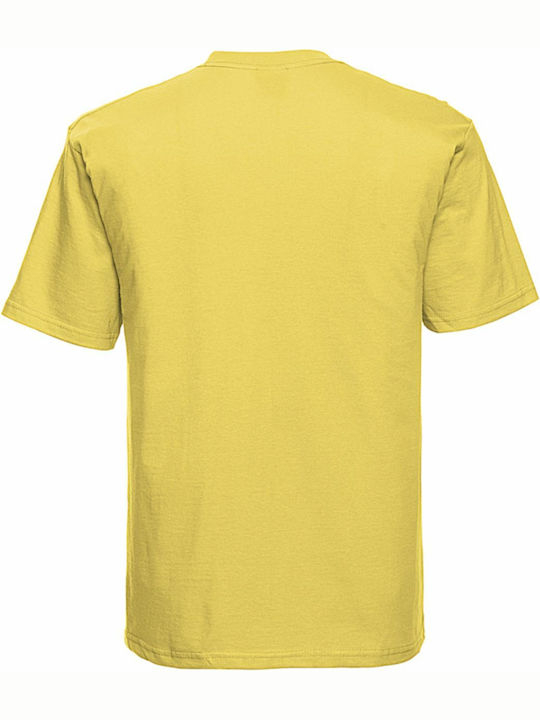 Russell Europe Men's Short Sleeve Promotional T-Shirt YELLOW