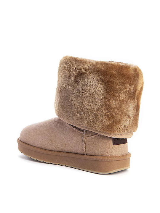 Keep Fred Suede Women's Boots with Fur Brown