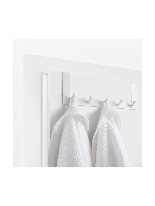 Rayen Door Hook 5 Slots Metallic 36x12.5x4cm