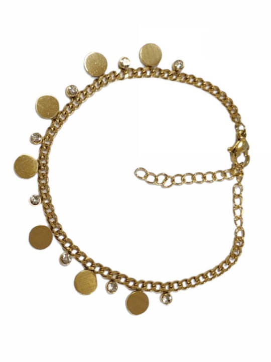 Tatu Moyo Bracelet Chain made of Steel Gold Plated