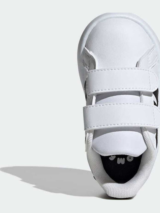 Grand Court 2.0 Kids Sneakers with Hoop & Loop Closure Cloud White / Core Black