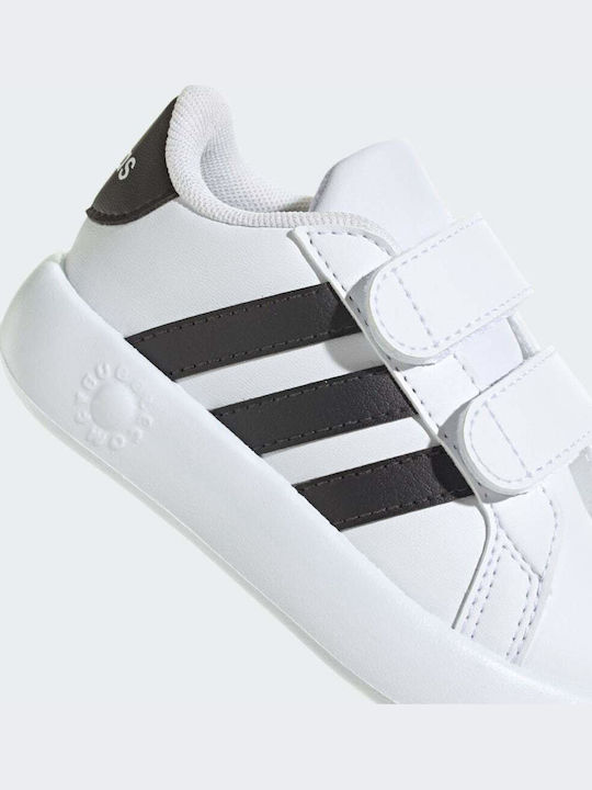 Grand Court 2.0 Kids Sneakers with Hoop & Loop Closure Cloud White / Core Black
