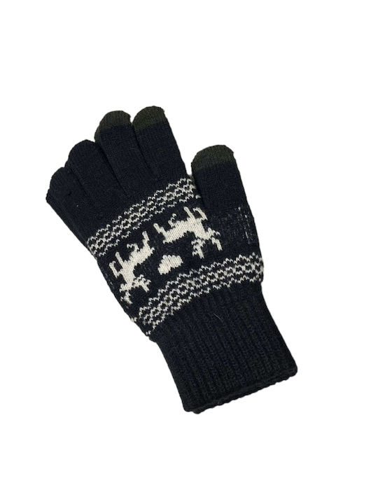 Remix Schwarz Gestrickt Handschuhe Berührung