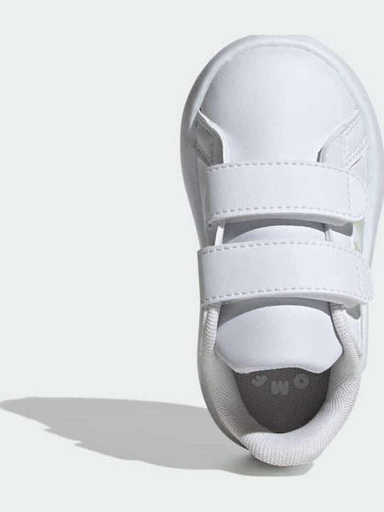 Grand Court 2.0 Adidași Copii cu Închidere Hoop & Loop Cloud White / Iridescent / Grey Two