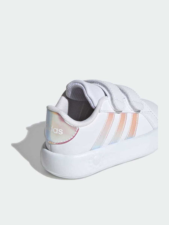 Grand Court 2.0 Adidași Copii cu Închidere Hoop & Loop Cloud White / Iridescent / Grey Two
