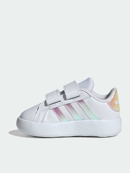Grand Court 2.0 Adidași Copii cu Închidere Hoop & Loop Cloud White / Iridescent / Grey Two